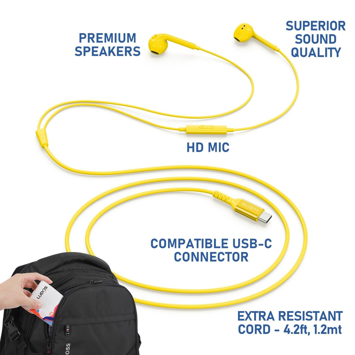 LUDOS Zenith with yellow accent design, stylish and sturdy.