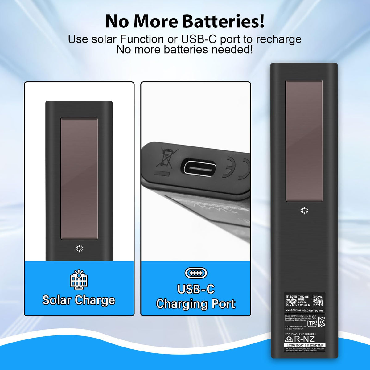 LUIRSAY BN59-01385A remote compatible with Samsung Frame and QLED models.