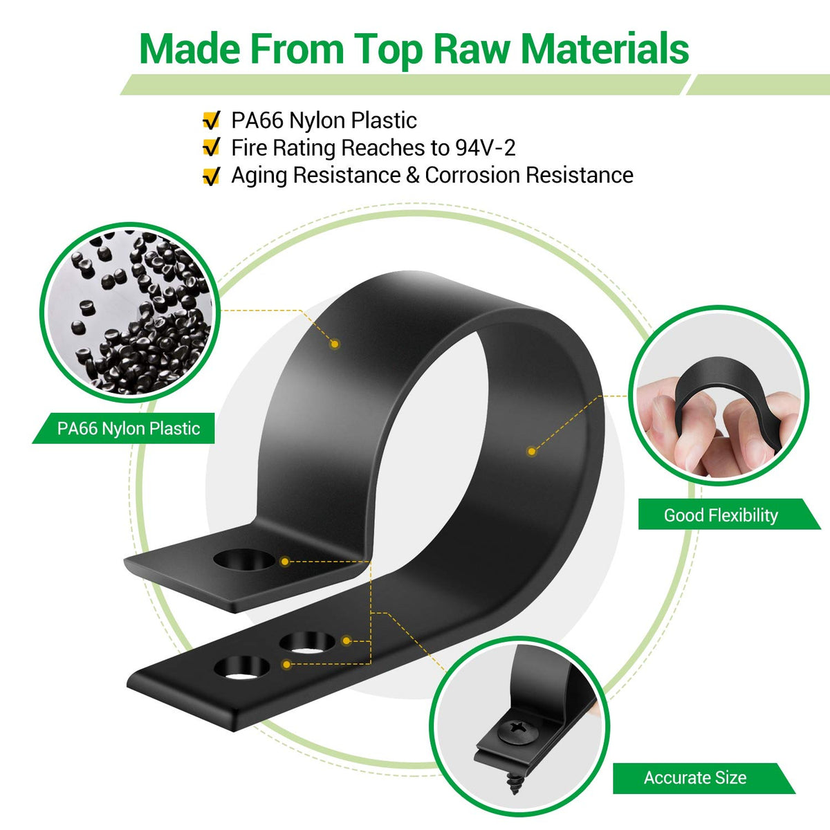 LuKaiSen cable clips include M4 screws for quick installation
