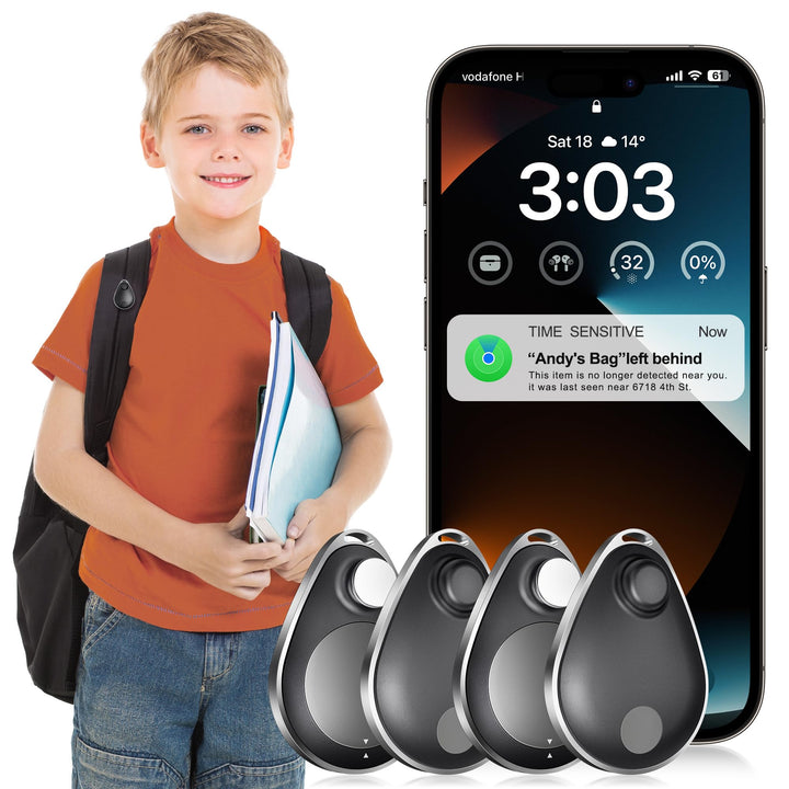 lulaven front packaging showing 4-pack and benefits for family tracking