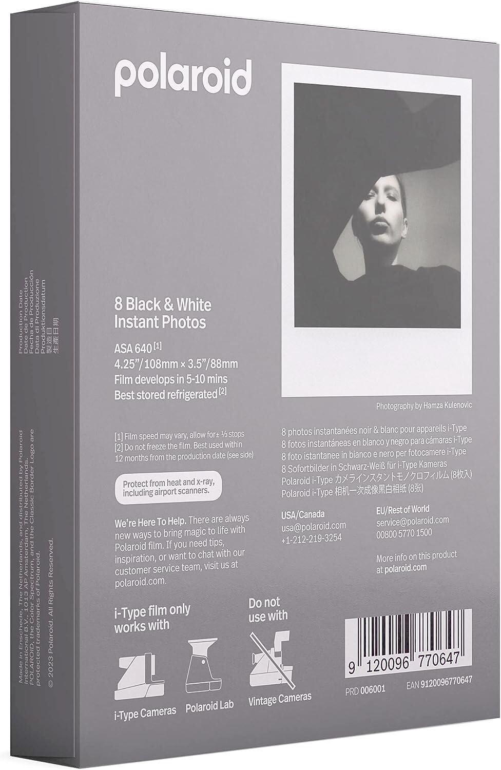 Lumintrail BW film with classic white frame for authentic vintage-style photos
