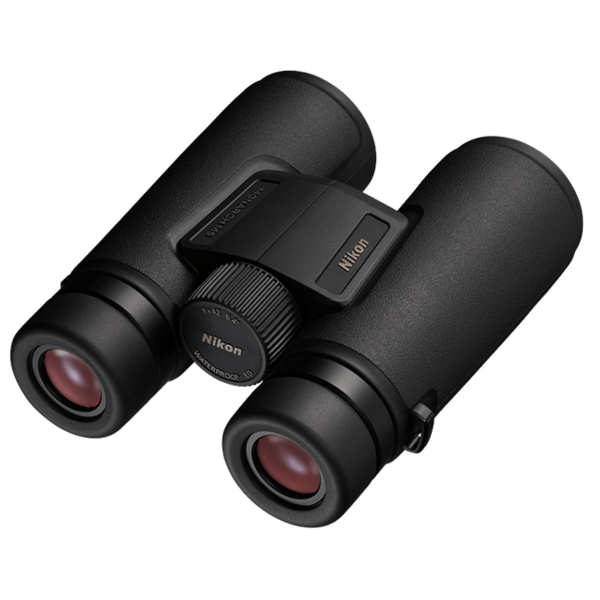 Lumintrail Monarch M5 objective and eyepiece caps protect lenses.