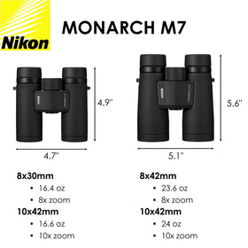 Lumintrail Nikon Monarch M7 8x42 lens pen in use for quick cleaning.