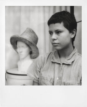 Lumintrail Polaroids developed black and white print on table showing tonal contrast benefit