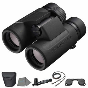 Lumintrail Prostaff P3 binoculars front view with crisp 10x detail