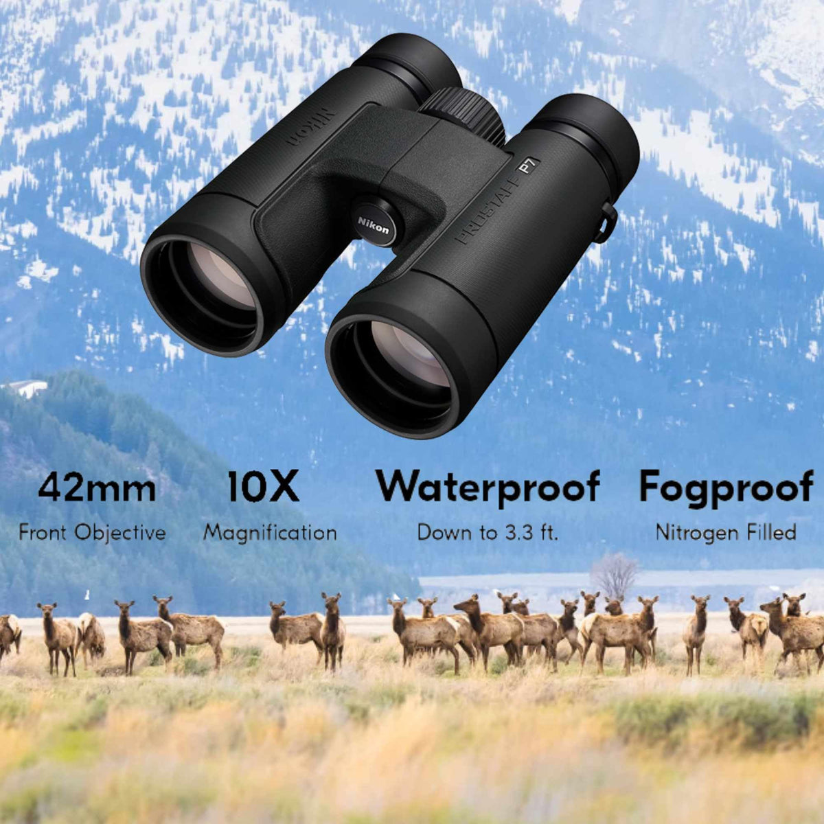 Lumintrail Prostaff P7 10x42 locking diopter ring keeps your focus setting secure