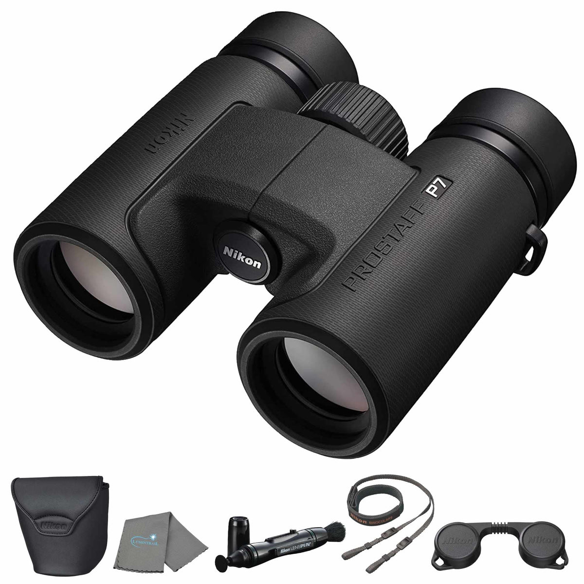 Lumintrail PROSTAFF P7 binoculars front view showing compact rugged design for field use