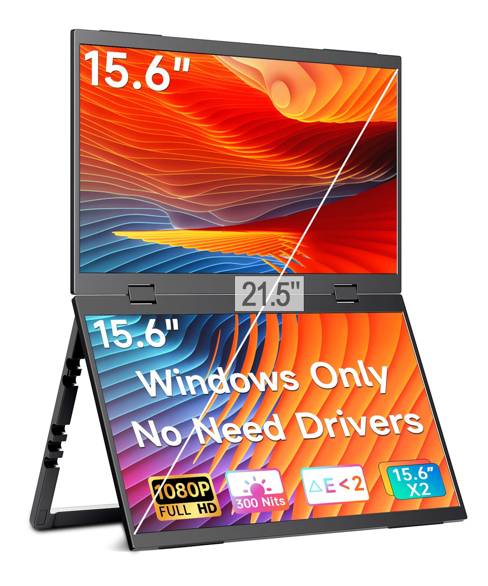 LUMIPIX portable monitor 15.6 front view with crisp 1080p clarity for on-the-go work