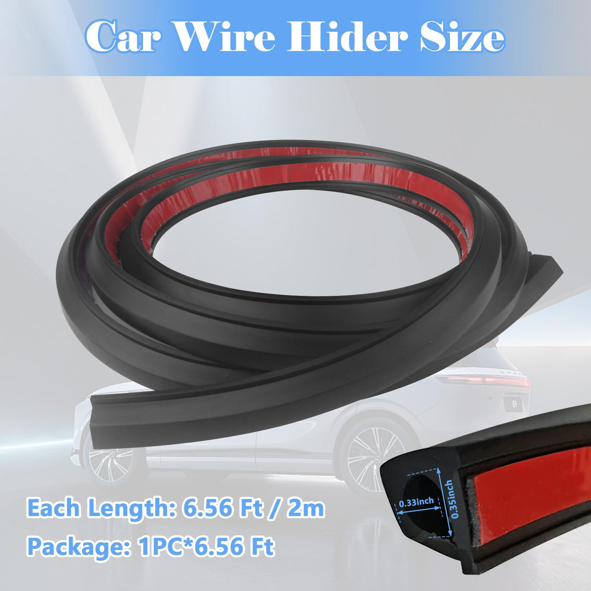 Luojiedejinbiao windscreen wire hider keeps wiring tidy with cuttable length