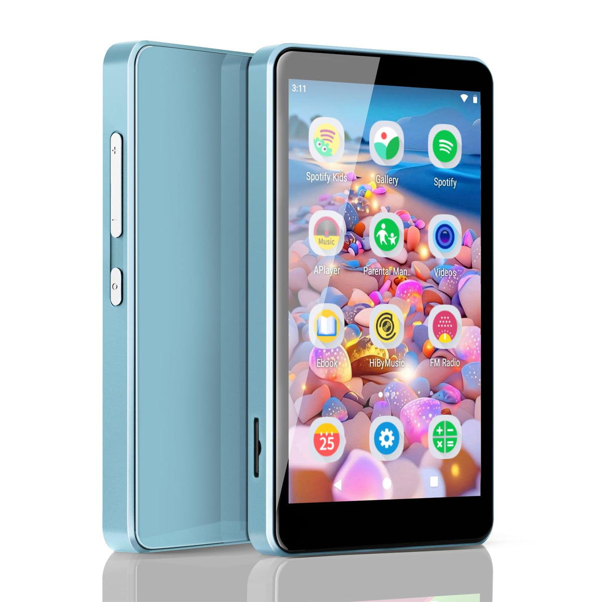 Luoran M4S front view showing screen and rounded edges, ideal for kids