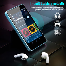 Luoran M4S used by child with headphones, safe offline listening advantage