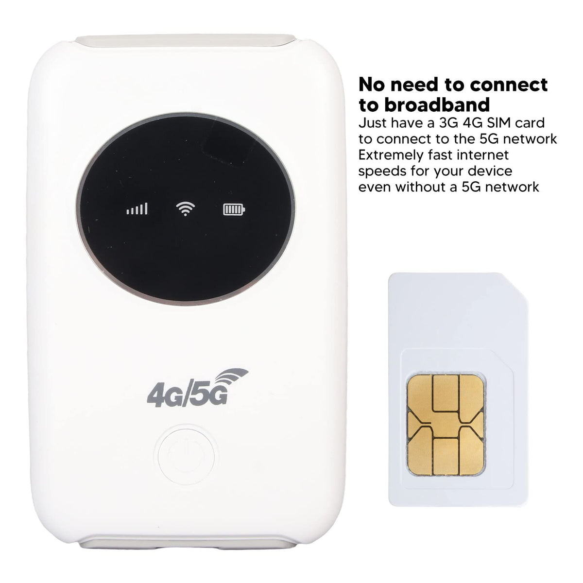 Luqeeg mobile hotspot packaging showing quick setup for use.