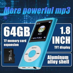 Luqeeg MP3 Player blue earphones, ready-to-use sound set for workouts