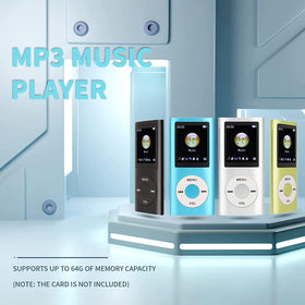 Luqeeg MP3 Player side profile highlighting slim, pocketable form factor