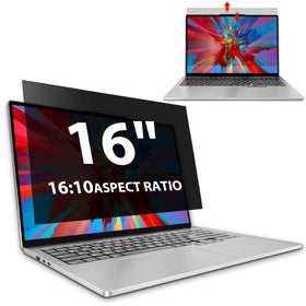 LUSA DESIGN 16-inch laptop privacy screen front view protects privacy while maintaining clarity