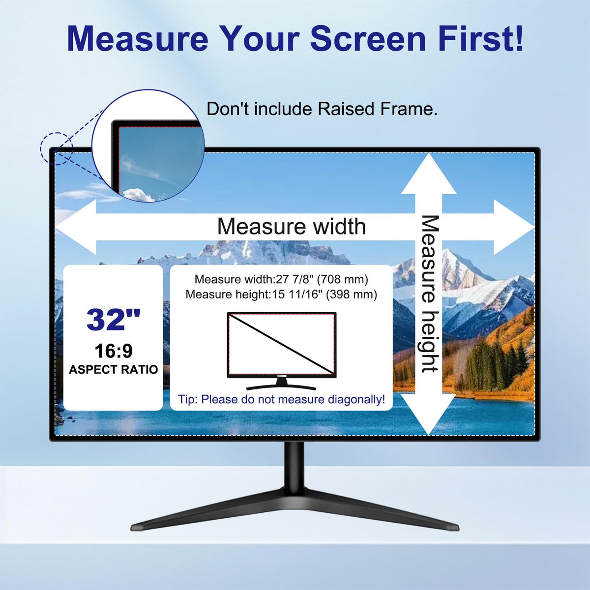 LUSA DESIGN 32in privacy screen side view highlighting slim profile