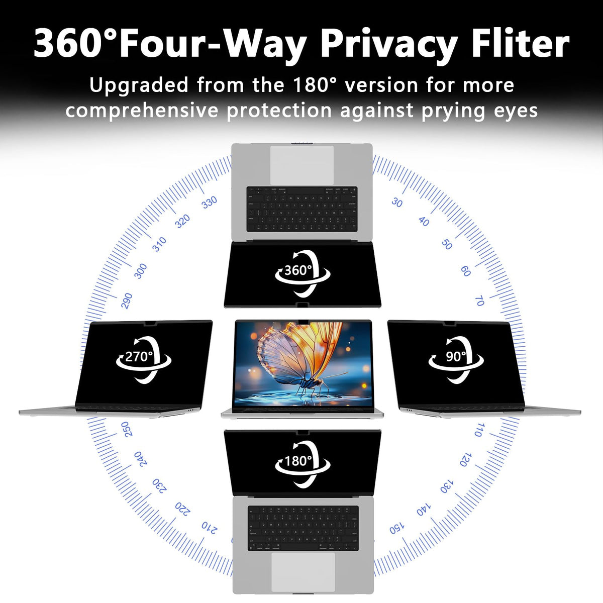 LUSA DESIGN anti-glare blue-light screen helps calmer work sessions.