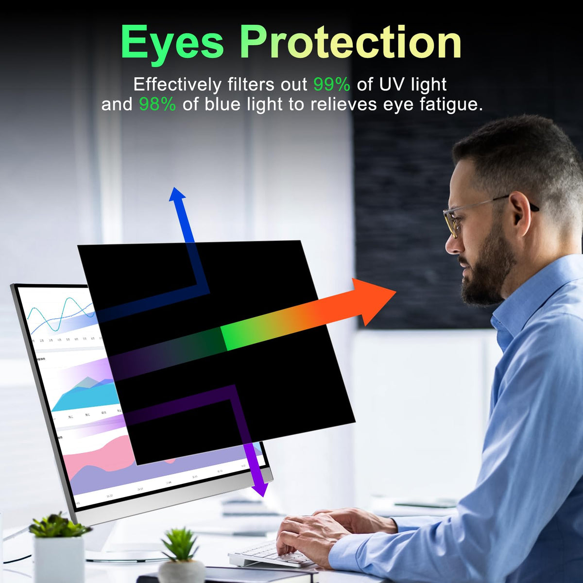 LUSA DESIGN matte anti-glare side enhances comfortable viewing in bright rooms.