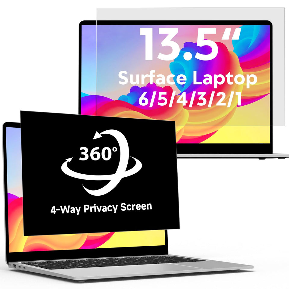 LUSA DESIGN front view of packaged privacy screen showing product branding and fit benefit
