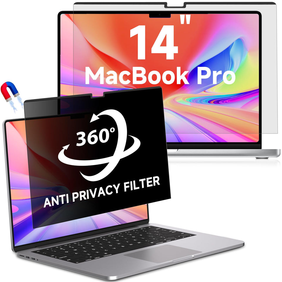 LUSA DESIGN MacBook Pro 14 privacy screen with magnetic attachment for quick, clean setup