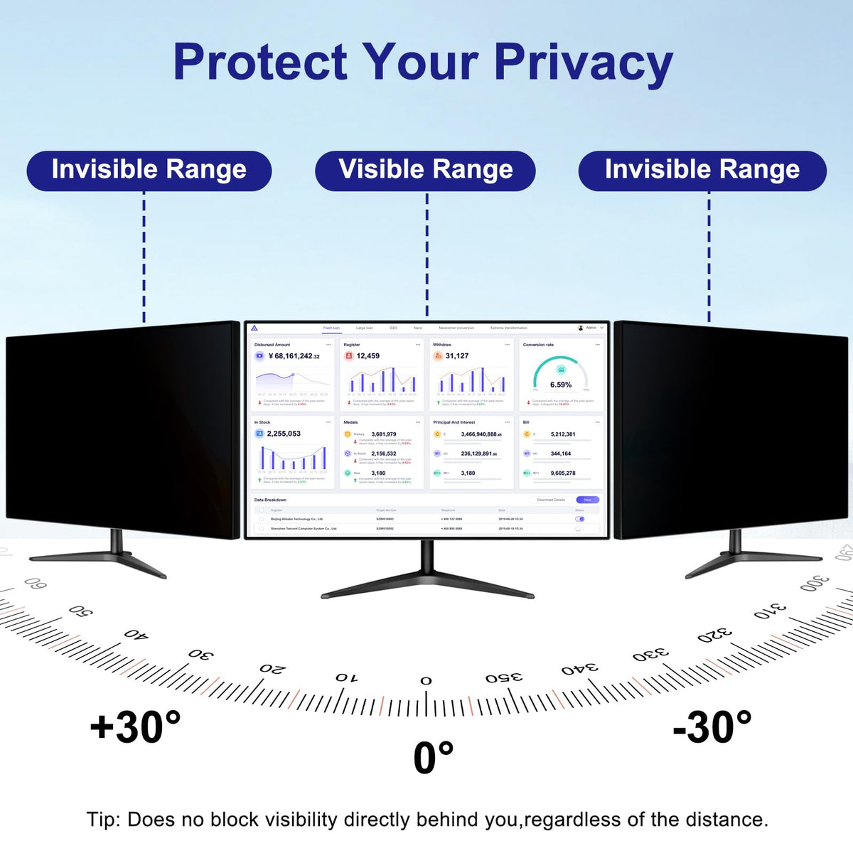 LUSA DESIGN glossy side emphasizes stronger privacy while preserving clarity