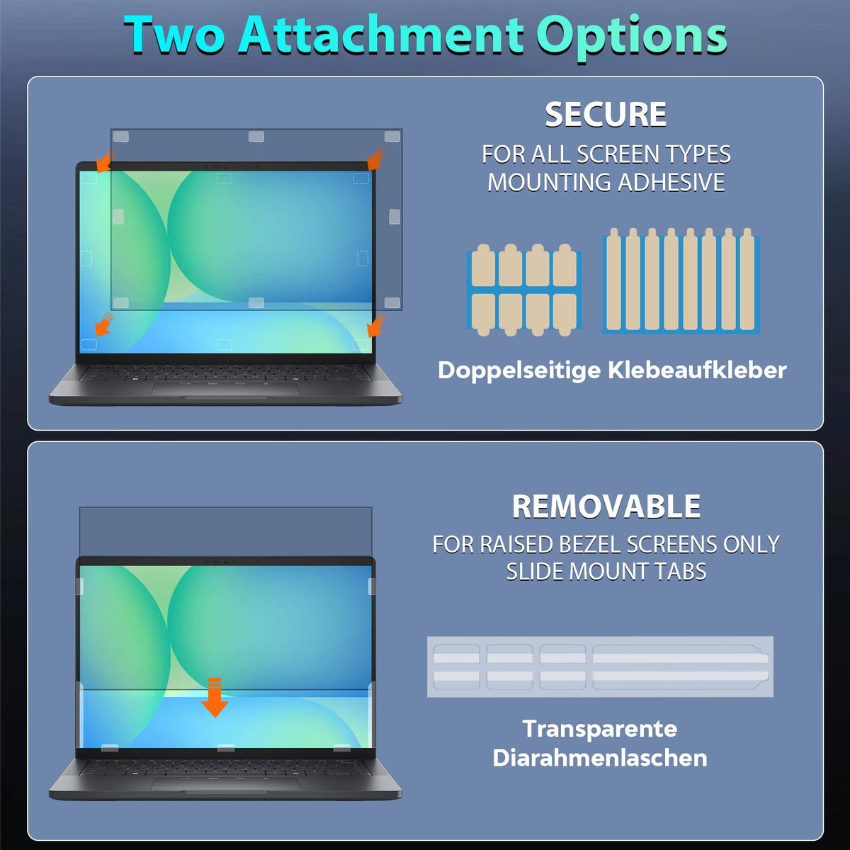 LUSA DESIGN installation options infographic highlights a quick 30 second setup