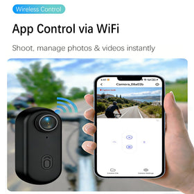 Lusduvi H88 mounted on a motorcycle helmet showing hands-free POV benefit
