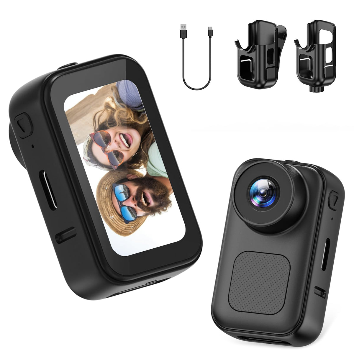 Lusduvi PX30 mini body camera front view for on-the-go recording.