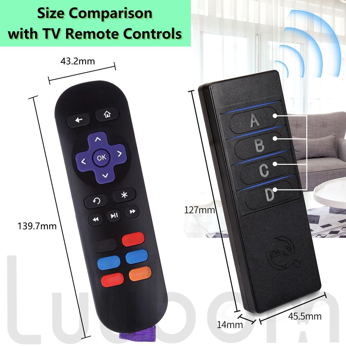 Luubom Key Finder used on a luggage handle during travel