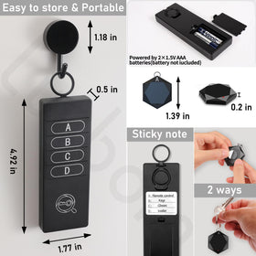 Luubom Key Finder attached to a pet collar for simple location