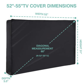 Luv4babe outdoor TV cover bottom pocket stores remote control securely