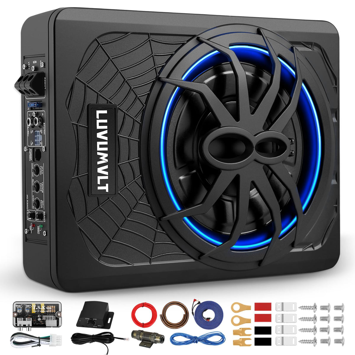 LUVUMVLT 1200W under-seat subwoofer for immersive car bass