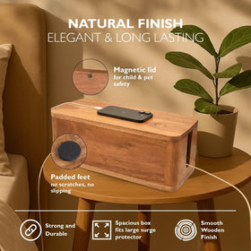 Luxe Designs close-up of acacia wood grain highlighting natural finish