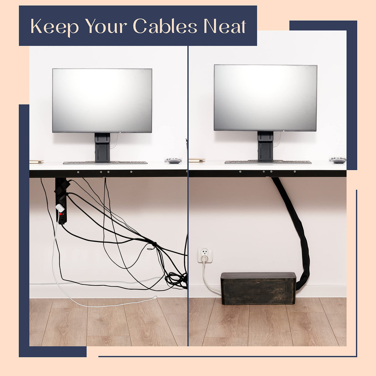 Luxe Designs living room media center conceals cables and looks refined