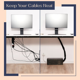 Luxe Designs living room media center conceals cables and looks refined