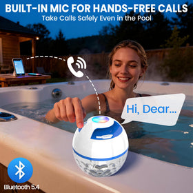 Luxfero 6W sound delivers clear, immersive audio for outdoor or indoor water play.