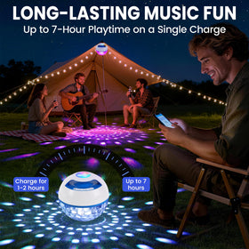 Luxfero IP68-watersafe speaker withstands moisture and splashes for pool, shower, or spa use.