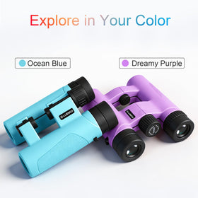 Family hiking with Luzsco binoculars encouraging nature exploration