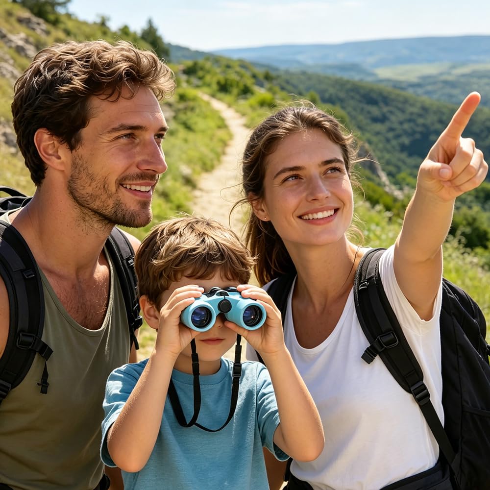 Luzsco next to a child’s hand showing scale and travel-friendly portability