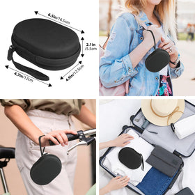 Backpack-friendly LVKAYCE open-ear headphones case for daily commutes and trips.
