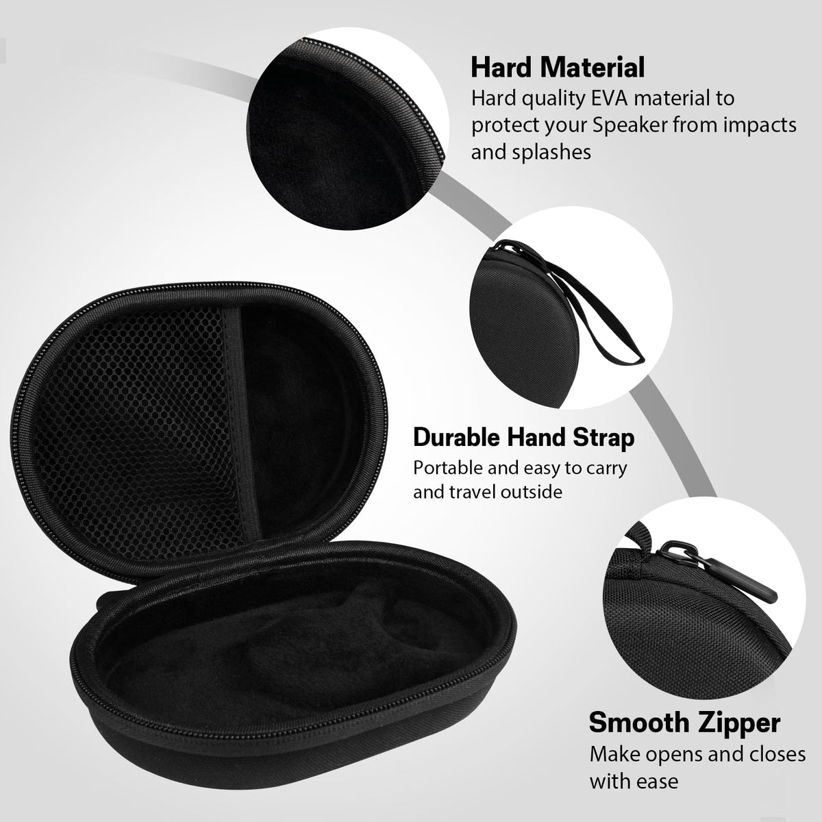LVKAYCE case for Shokz bone conduction headphones keeps charging cable organized.