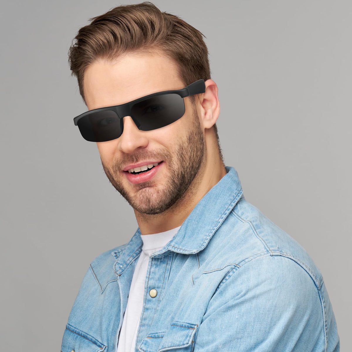 LVTEL Smart Glasses 8 hour battery supports long listening sessions.