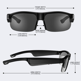 LVTEL Smart Glasses multifunction button simplifies music and call controls.