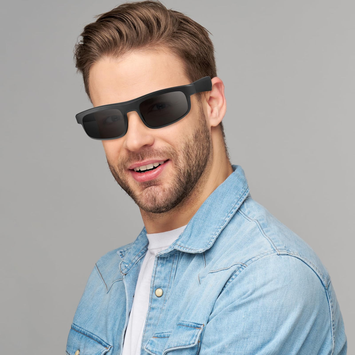 LVTEL Smart Glasses UV protection shields eyes from sun glare