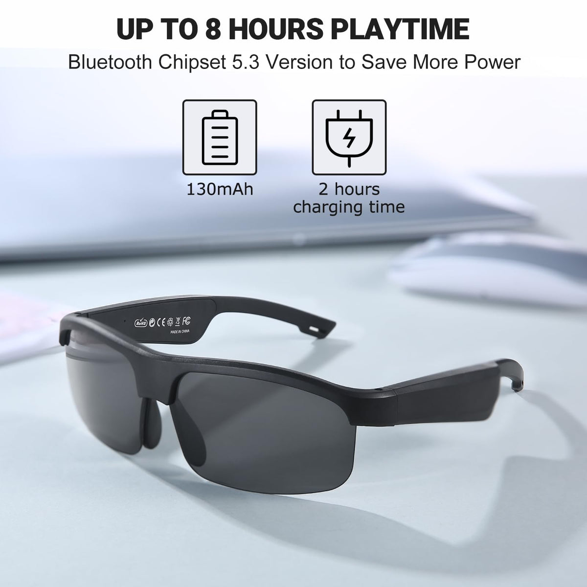 LVTEL Smart Glasses voice assistant for quick tasks on the go.