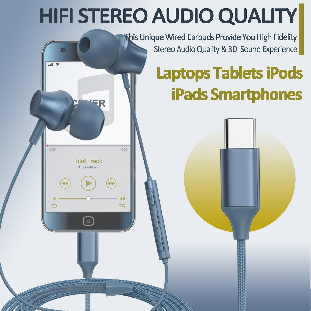 Lvwacun 10 mm dynamic drivers deliver crisp stereo and deep bass.