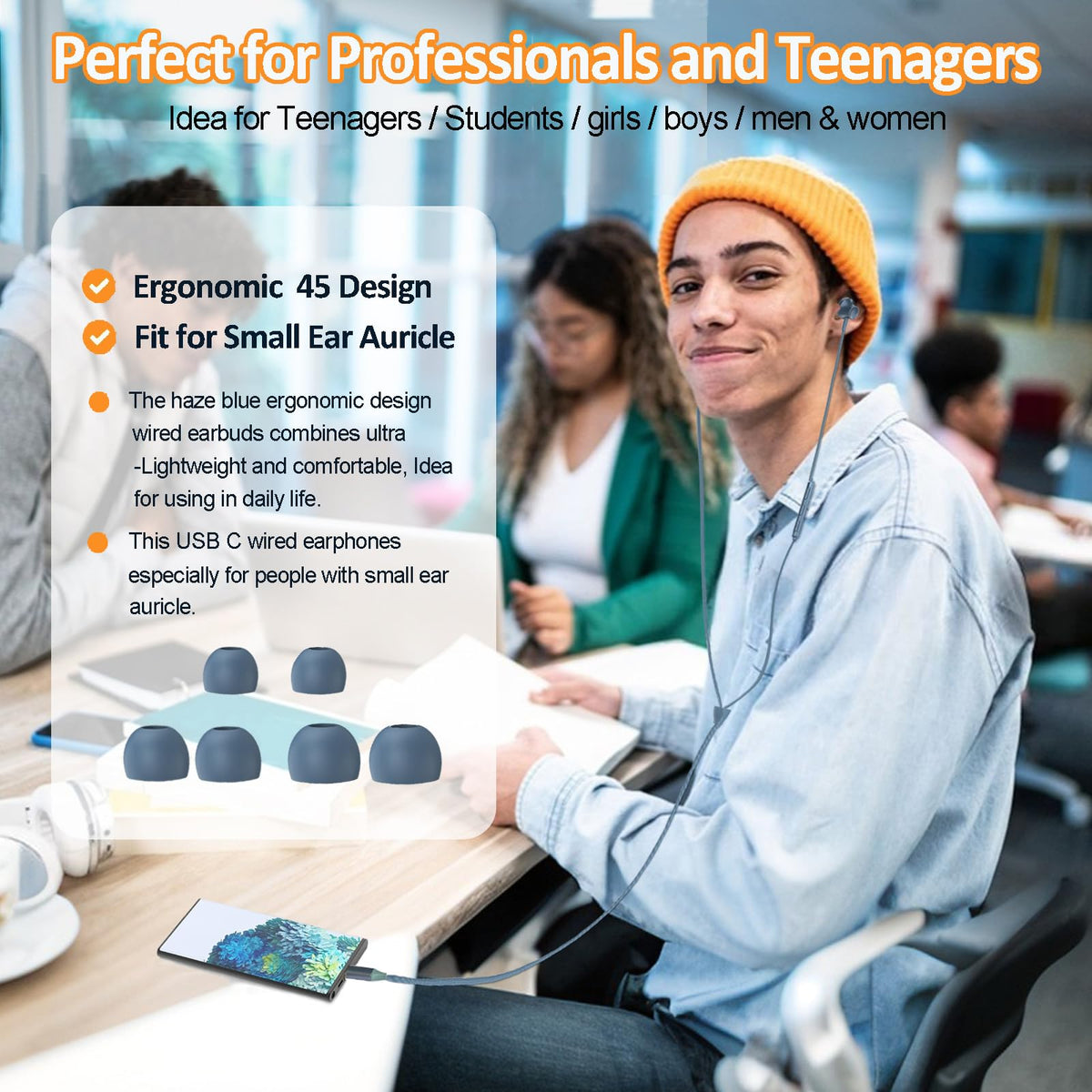 Lvwacun noise isolation tips reduce external distractions during study or travel.