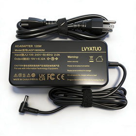 LVYATUO 120W adapter front view, ready for fast, stable laptop charging.