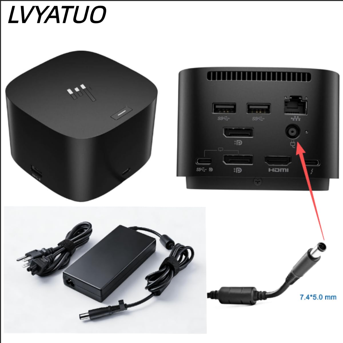 LVYATUO adapter texture and build detail for durable, cool operation