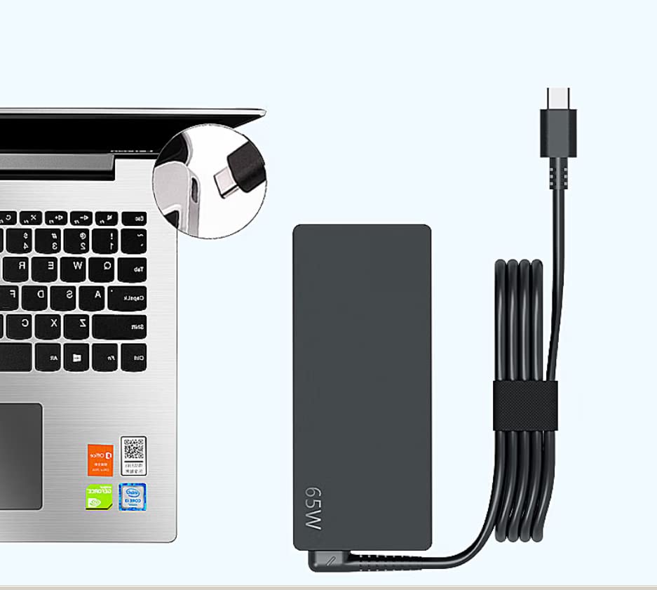 LVYATUO 65W USB-C charger reinforced cord resists bending